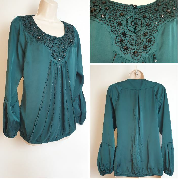 wallis green sequin top